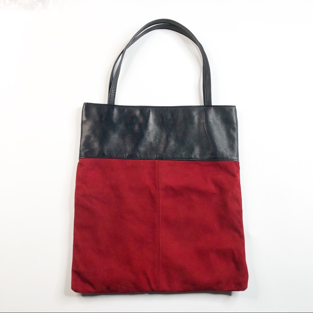 PITTARDS England Leather Suede Book Bag Maroon - Picture 3 of 7